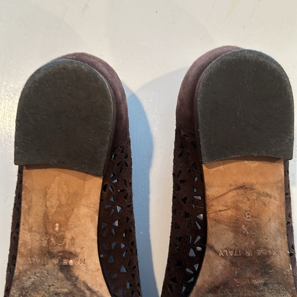 Kate Spade brown leather flat with pink detail - Picture 9 of 9